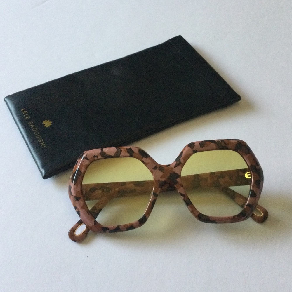 LELE SADOUGHI ROSE TORTOISE JACKIE SUNGLASSES  LSSG06 NWOT